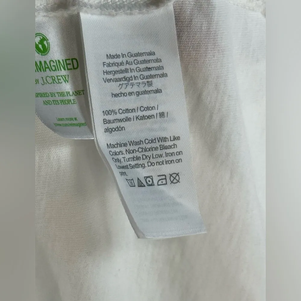 J.Crew Long Sleeve Jolly White Holiday Christmas‎ Graphic T-Shirt Top M - Image 6