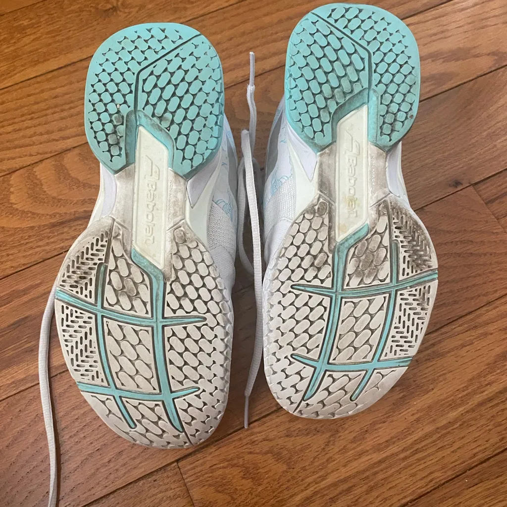 Women's Babolat Propulse Blast AC Blue White Tennis Shoes Size 6 31S20447 White - Image 5