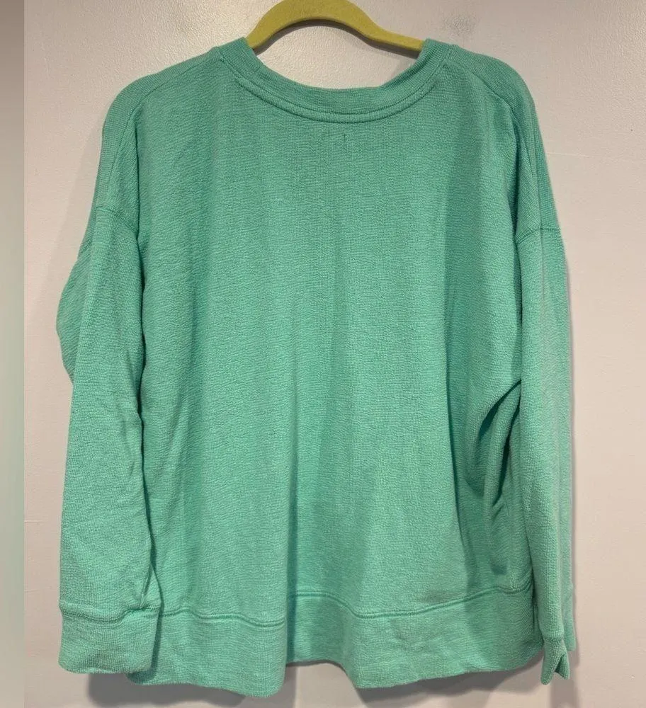 Aerie oversized teal terry sweatshirt - Image 3