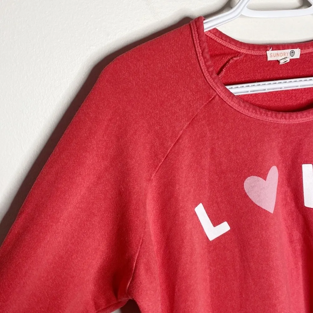 Sundry Red Love graphic sweatshirt size L - Image 5