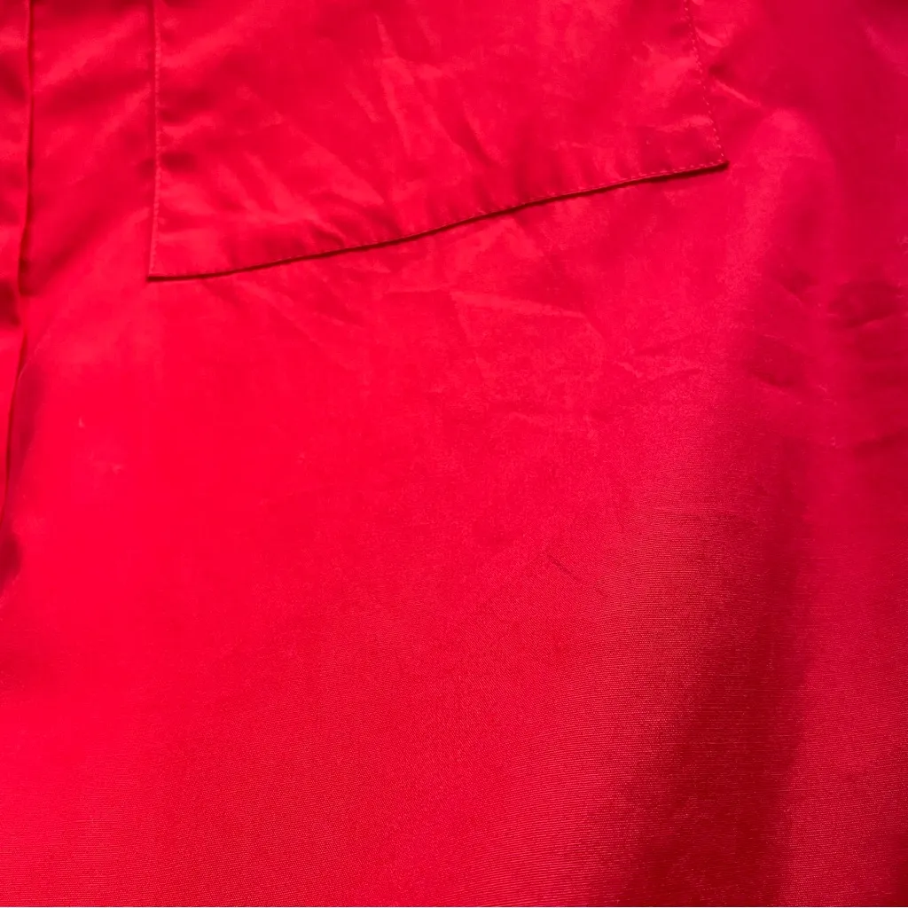 Madewell Red Cotton Oversized Collared Button Down Shirt Small - Image 9