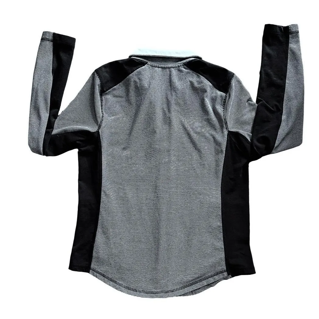 Lauren Ralph Lauren Womens Black White Stripe Long Sleeve Sports Jacket Active - Image 3