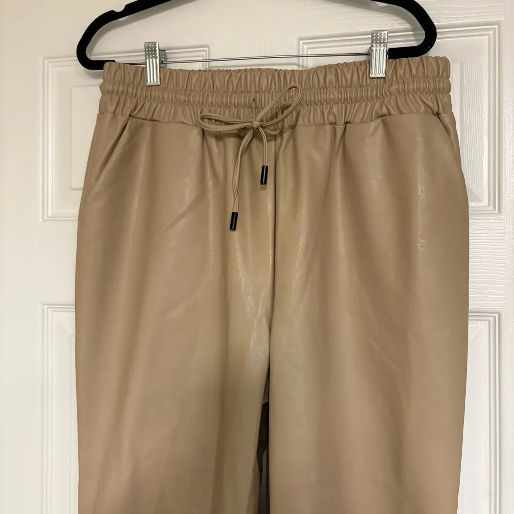 Akira Tan Faux Leather Joggers‎ Size XL - Image 3
