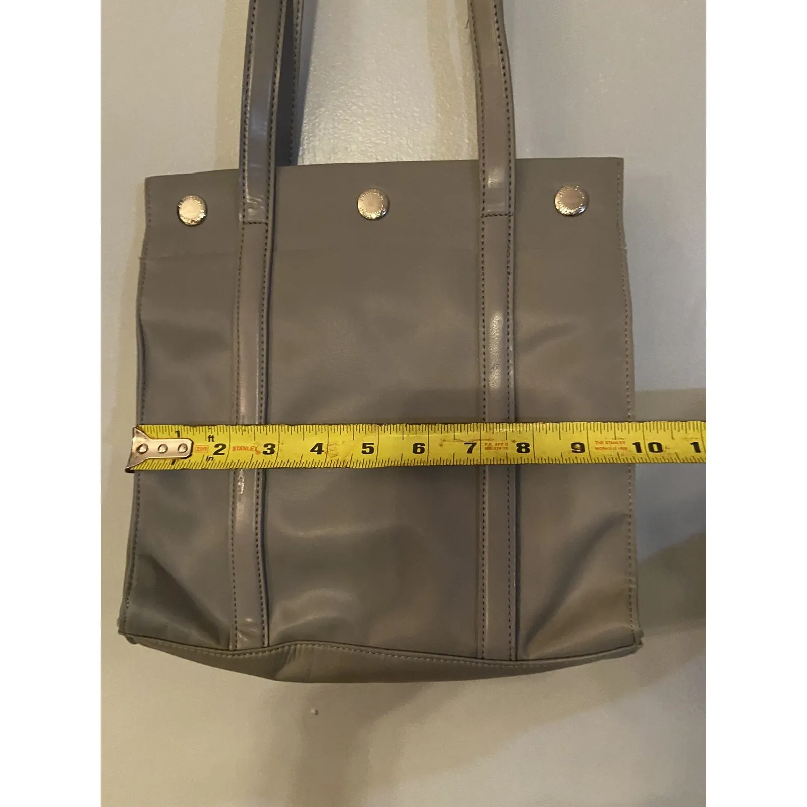 NWT Vintage NINE WEST Gray Snap Ups BAG PURSE NEW Vtg - Image 2