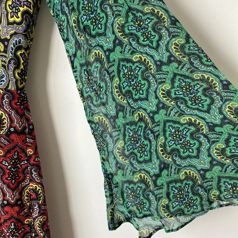 Alice + Olivia Red Green And Print Romper Size: S - Image 4