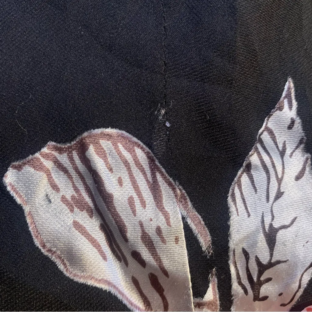 Alex Evenings  Black Floral Blouse with Sheer Jacket - Size 10 - Image 7