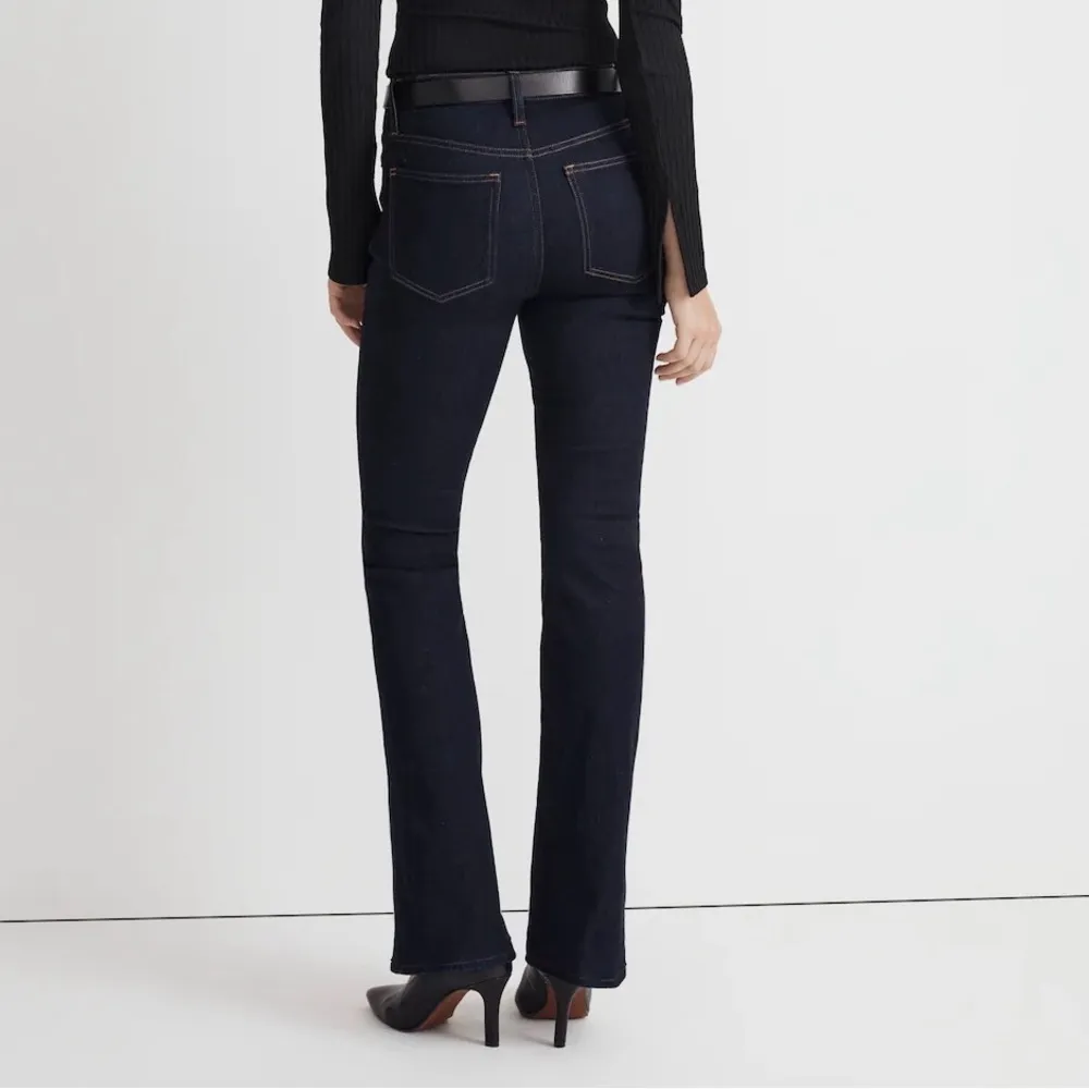 Skinny Flare Denim Jeans High Rise Rinse Wash Dark Indigo 25 NWT - Image 4