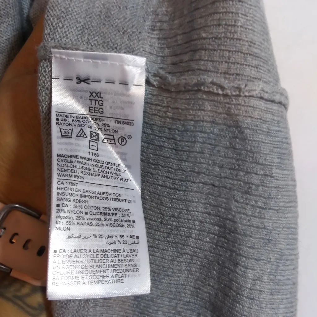 Old Navy Gray Open Front  Long Sleeve Cardigan Sweater Size XXL - Image 5