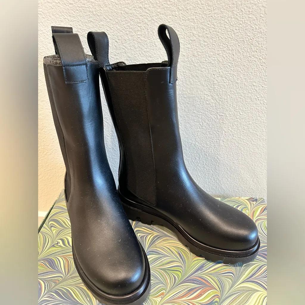 Flattered lia leather black boots Size 6 - Image 4