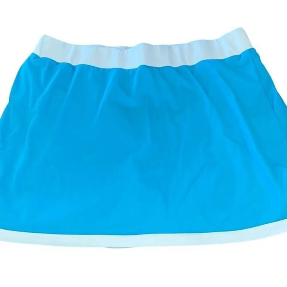 Addison Bay Womens Contrast Trim Rally Golf Tennis Athletic Skort Blue Medium NW - Image 3