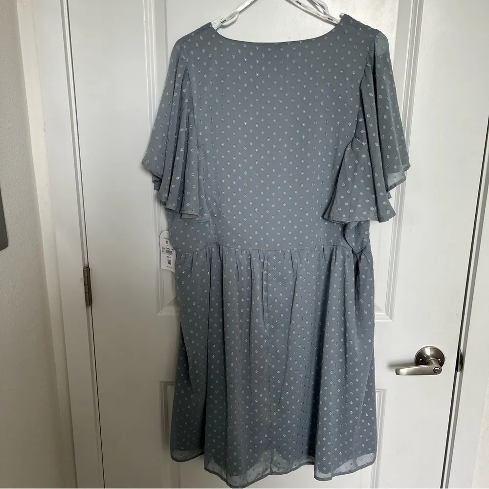 NEW Arula Blue Clipdot Dress Plus Size 2X NWT - Image 6