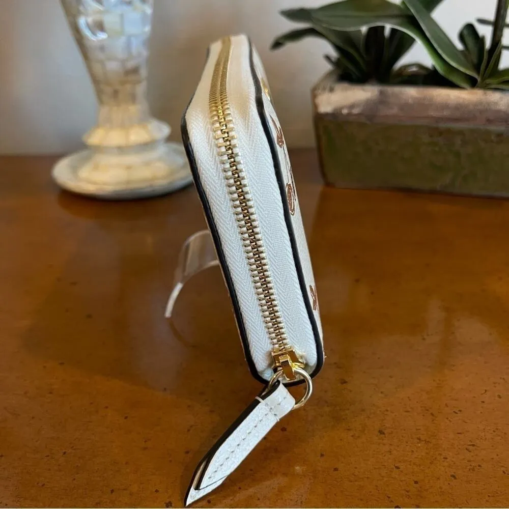 NIB GUCCI GG Marmont Leather Berry Cherry Strawberry White Long Zip Wallet - Image 3