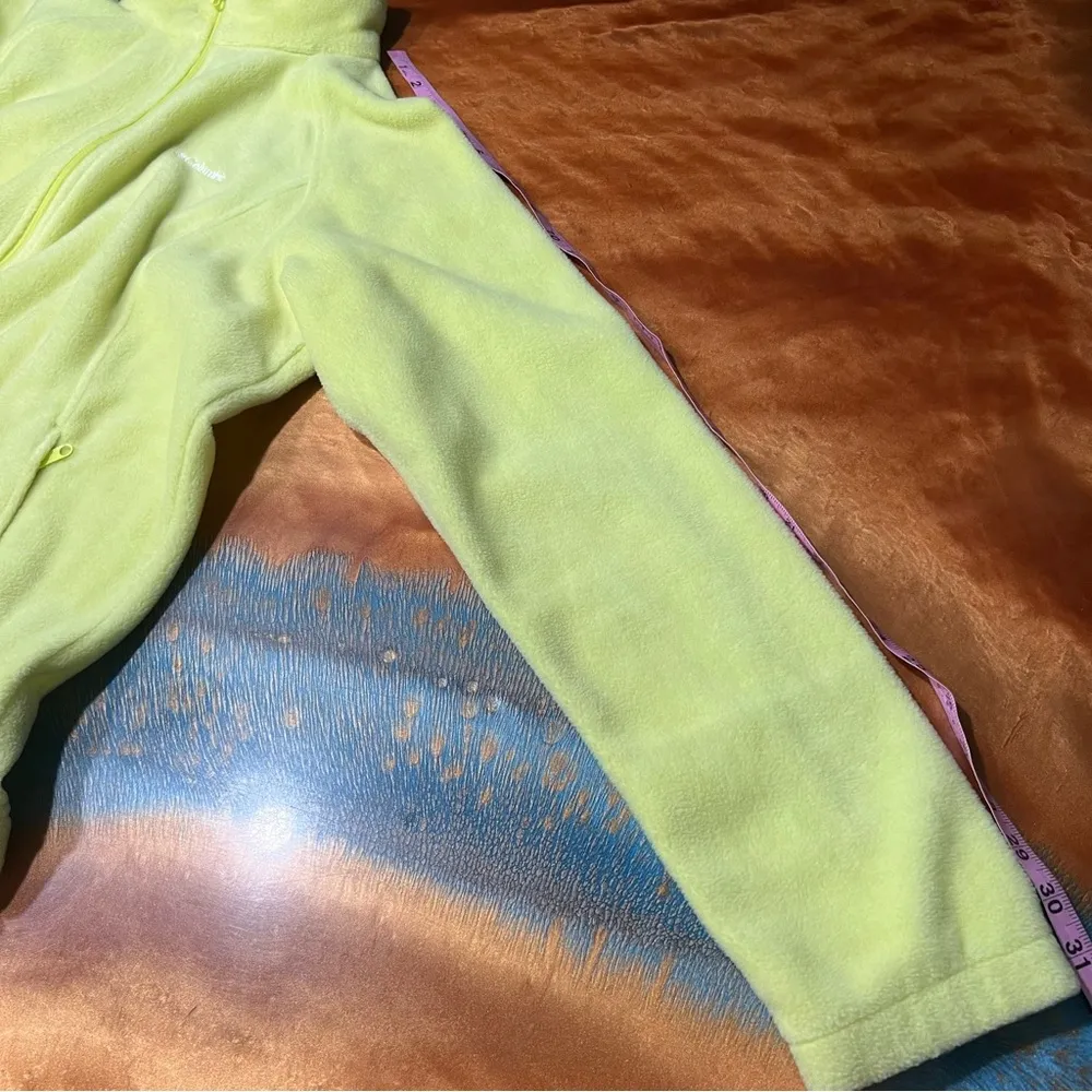 Columbia Full zip Fleece Jacket size XL yellow - Image 7
