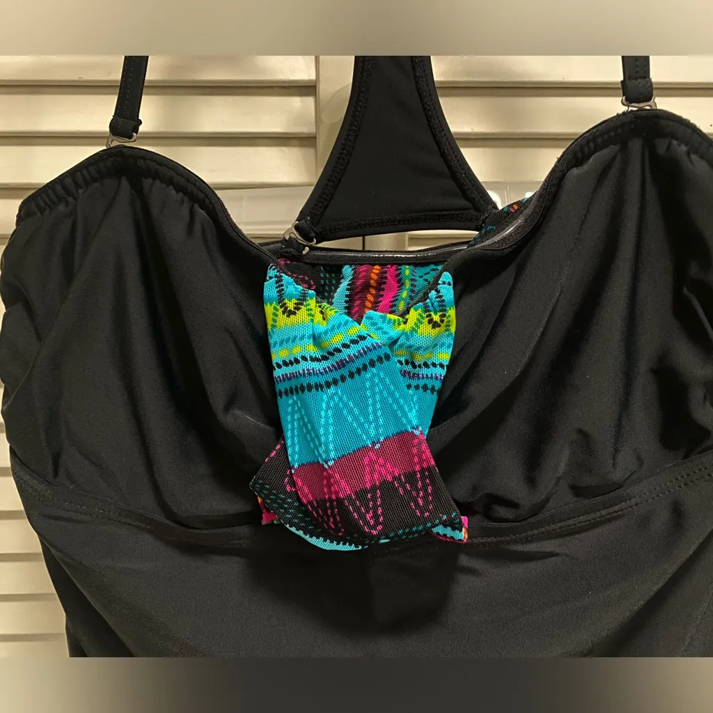 Athleta Swimsiuit Tankini Racerback Removable‎ Underwire Size 36 B/C - Image 2