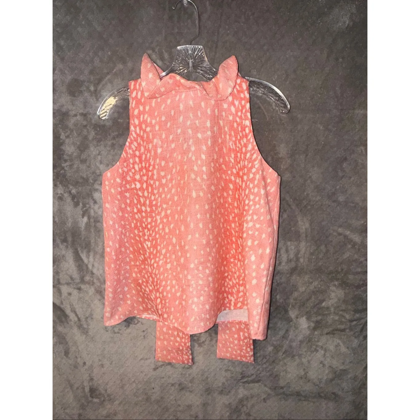 Tuckernuck Antelope Linen Blend Mason Sleeveless Top Bow Detail Small #765 - Image 5