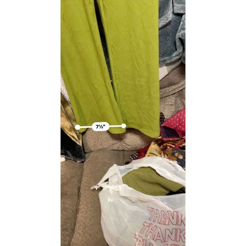 Olivaceous Green Wide-Leg Pants - Size Medium - Image 6
