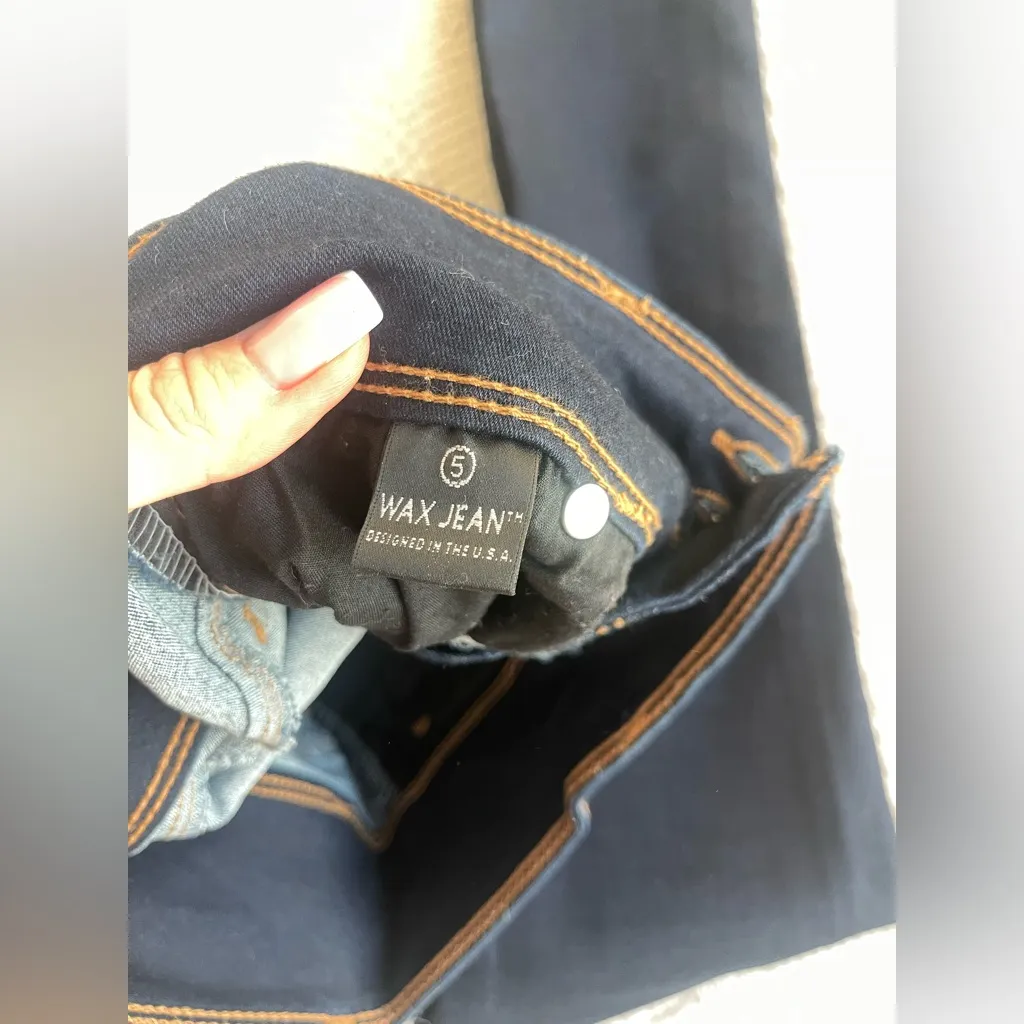 WAX JEANS HIGH WAISTED BUTT LIFTING  DENIM SIZE 5 - Image 7