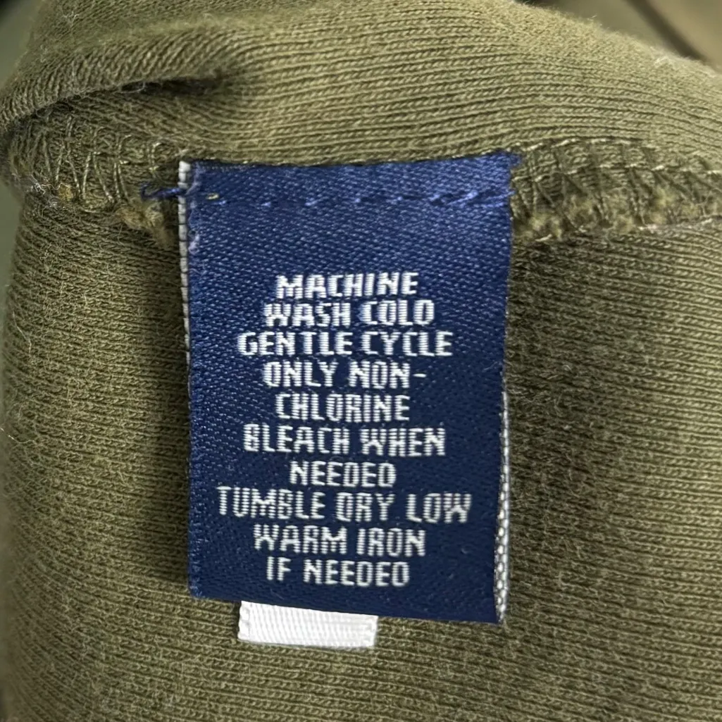 Chaps olive army sage green embroidered short sleeve T-shirt XL Y2K Casual - Image 5