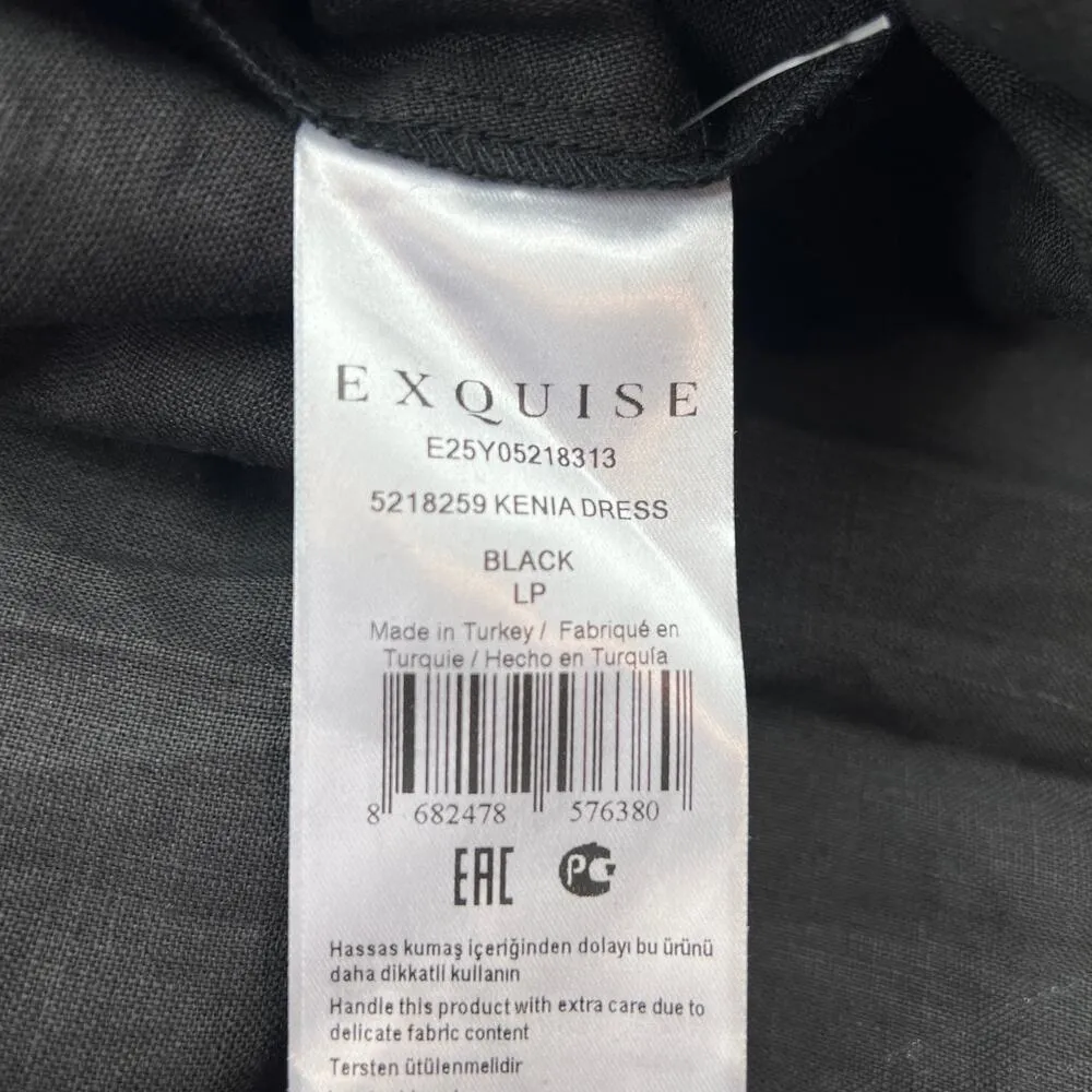 Anthropologie Exquise Tobie Button-Front Pleated Midi Shirt Dress Black Kenia - Image 8