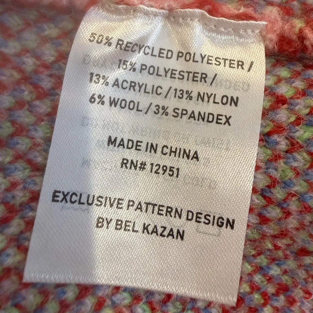 NWT ANTHROPOLOGIE BEL KAZAN Icon cardigan Sweater in Pink Candy Knit One Size - Image 7