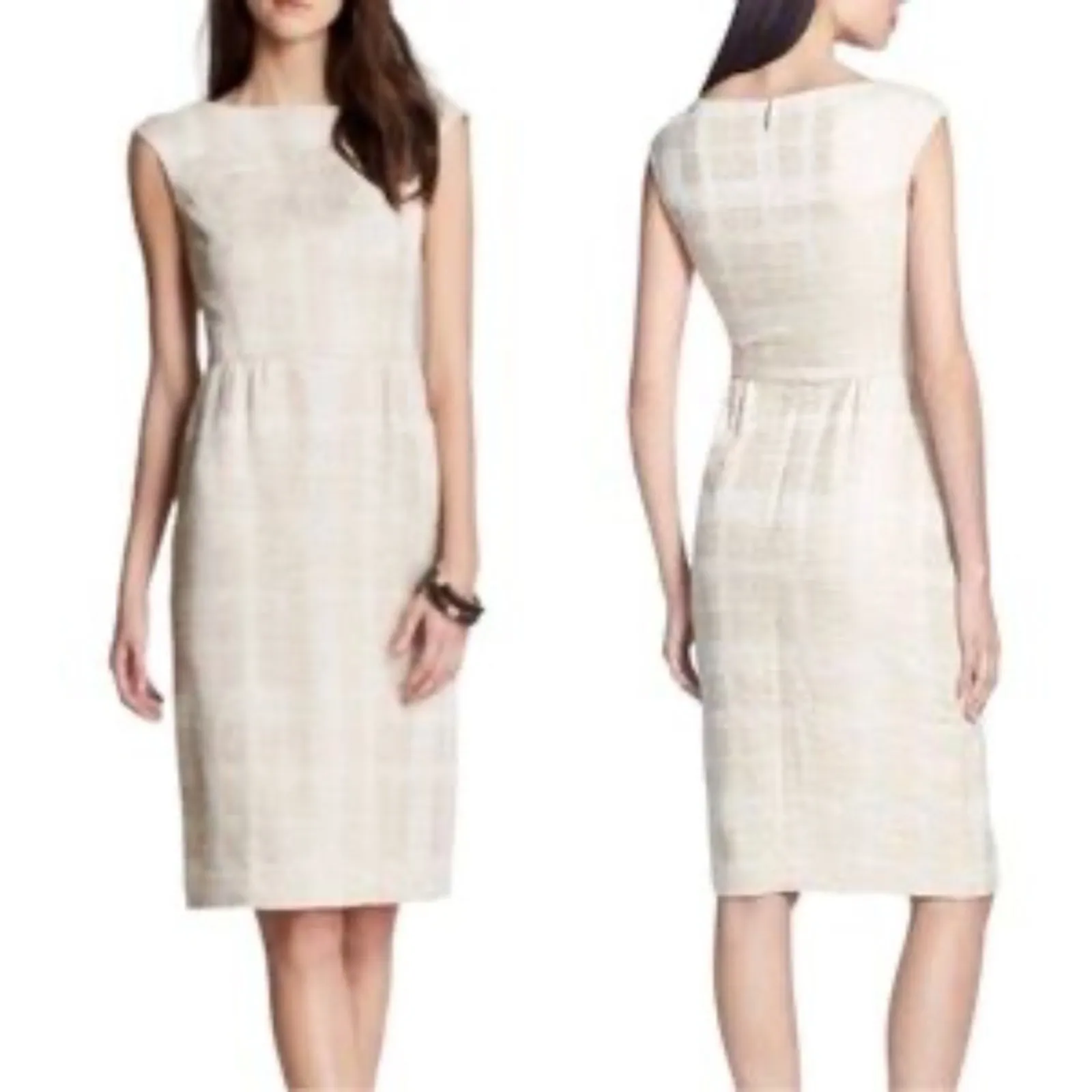 Tory Burch Dress 10 Retro Tweed 60s Style Jacquard Sheath Classic Elegant $428 - Image 4