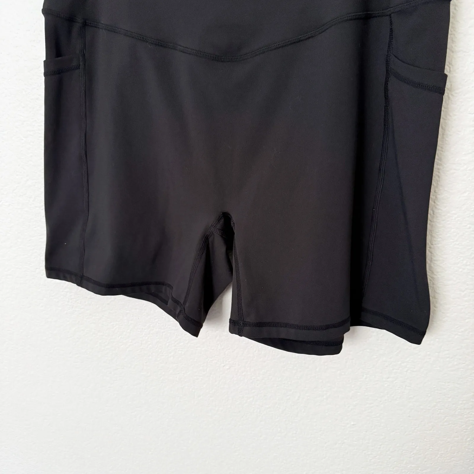 [Popflex] Black Supersculpt Booty Short High Rise Workout Pockets Bike Short 3X - Image 6