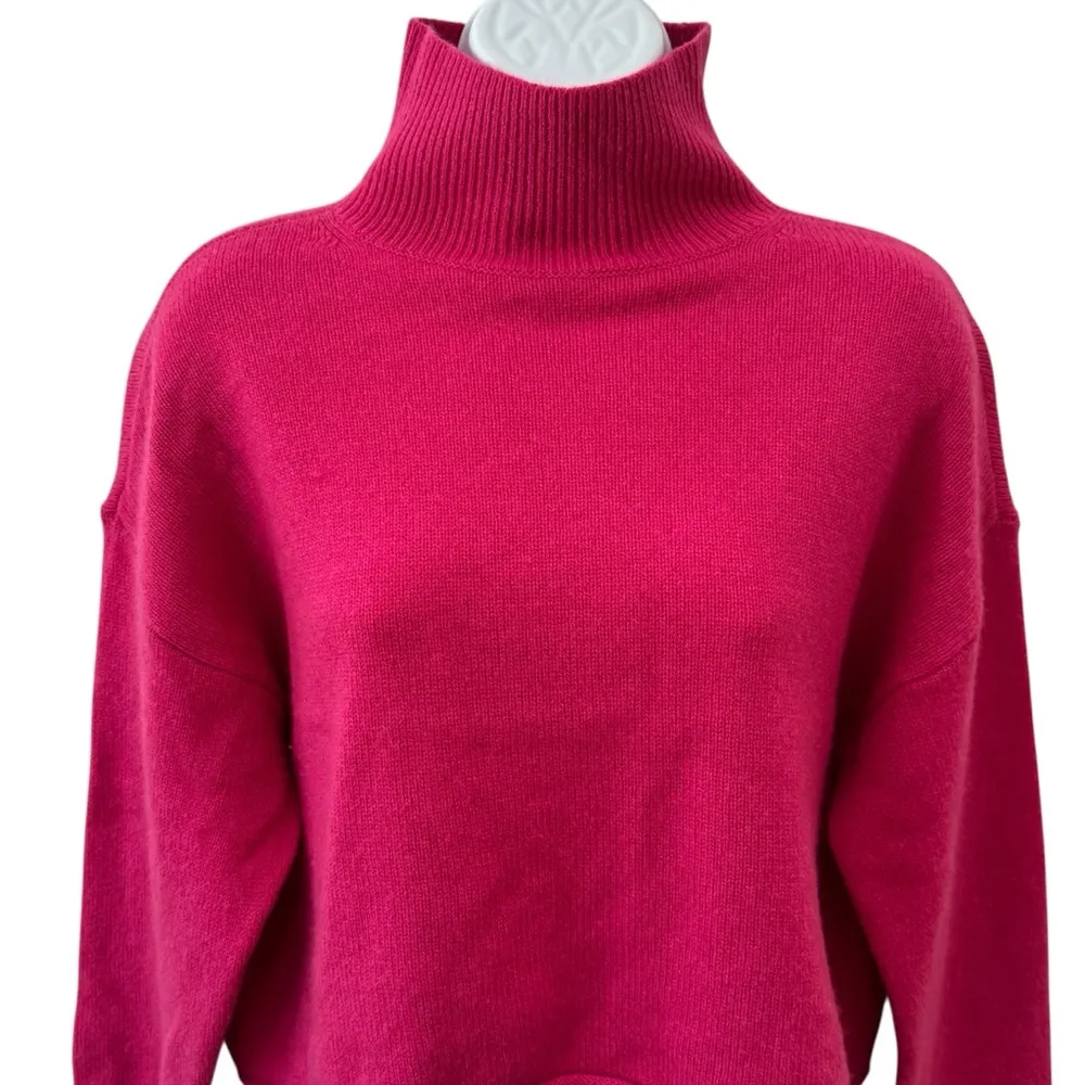 The Group by‎ Babaton Pink 100% Cashmere Cozy Turtleneck Valentine’s Holiday XS - Image 3