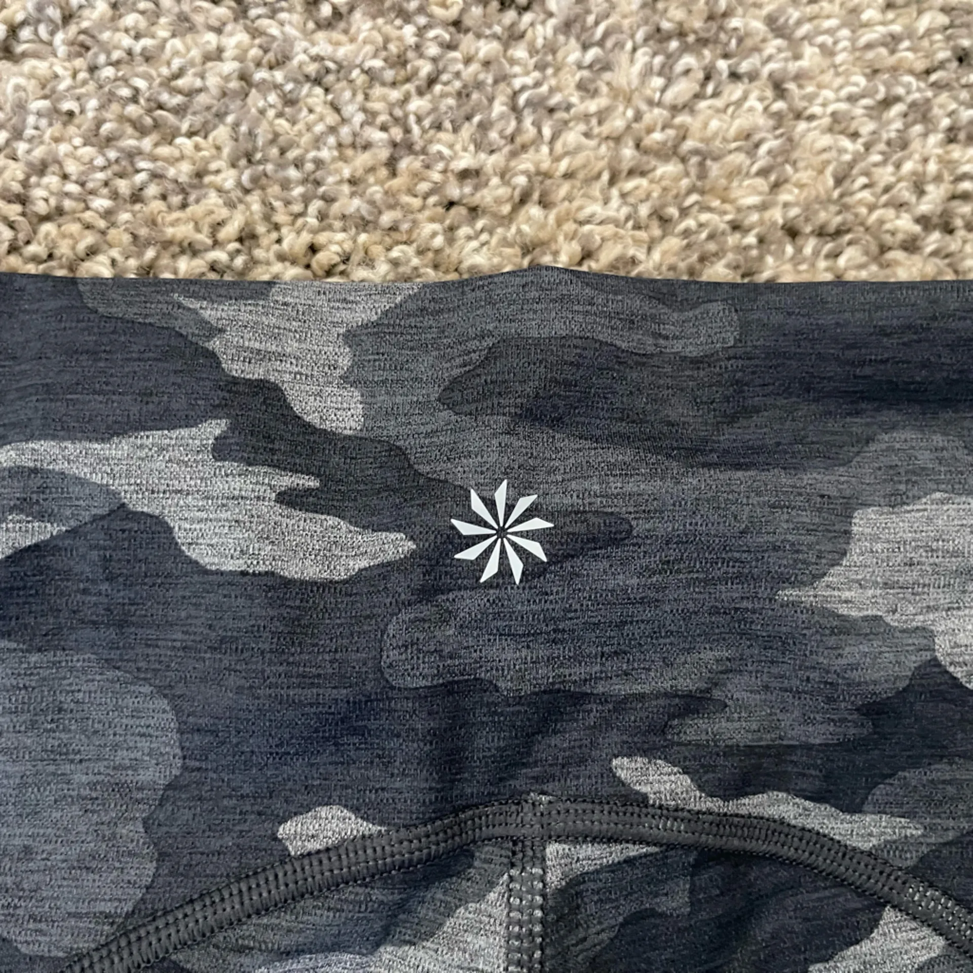 Women’s Athleta Ultimate Camo 7/8 Tight Leggings Heather Gray Camo Size M - Image 7