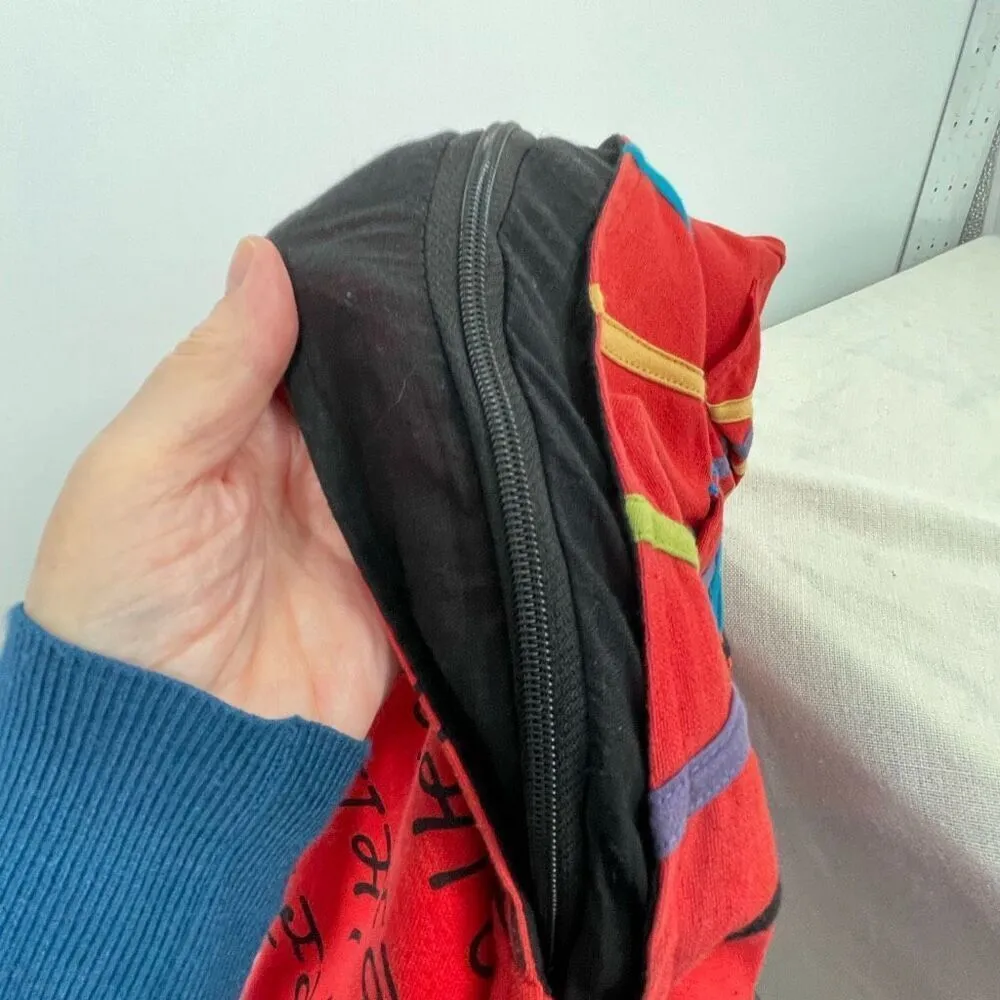 The Collection Royal crossbody bag 100% cotton boho festival made in Nepal. Red - Image 10