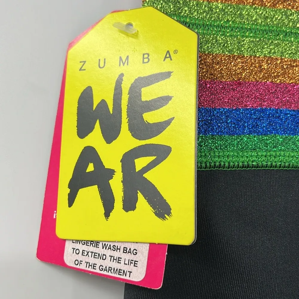 Zumba Inspire High waist long leggings Z1B00894 Bold Black size Small NWT - Image 8