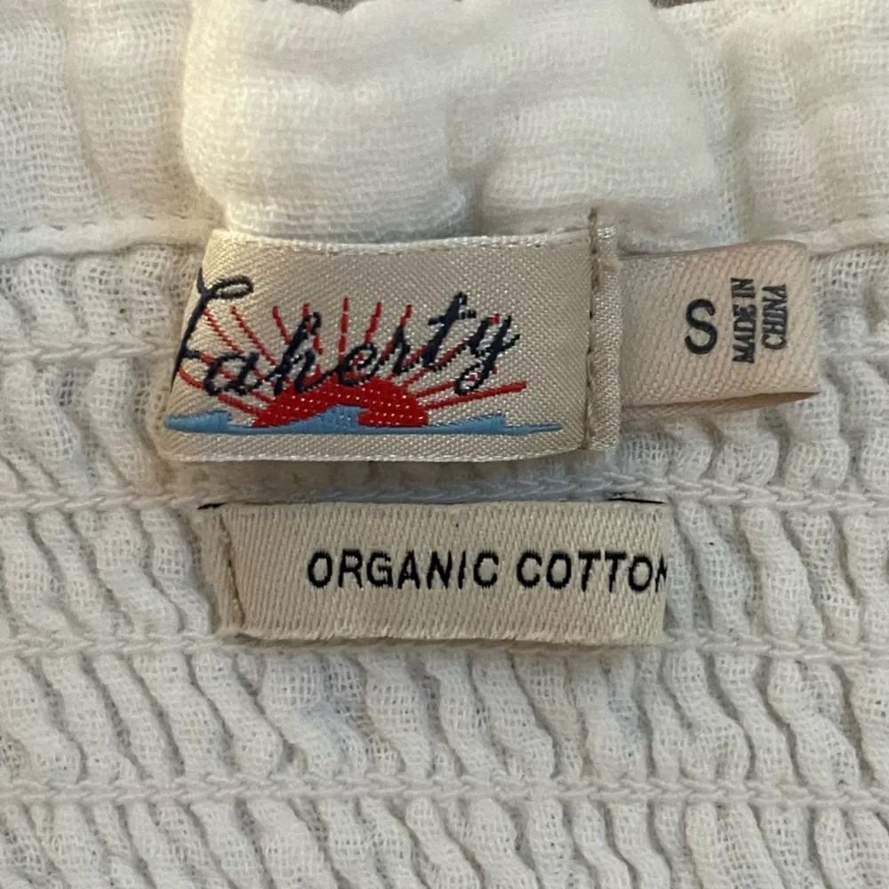 Faherty White Organic Cotton Gauze Sun Dress Size Small Unused - Image 5