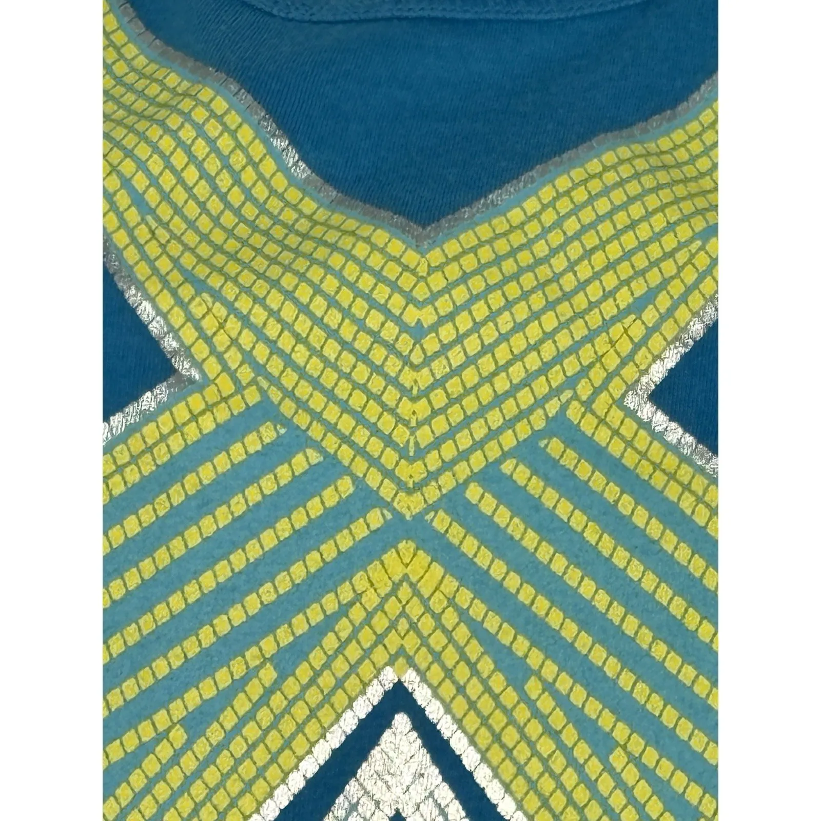 Ocean Pacific‎ OP Women's Racerback Tank Top Teal Blue Green Geometric Print M Size M - Image 2