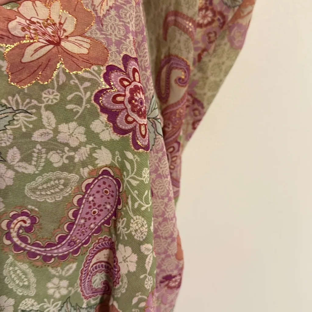 Petal and Pup Denim forum Cyril print maxi coverup paisley dress Iris oasis S Pink - Image 11