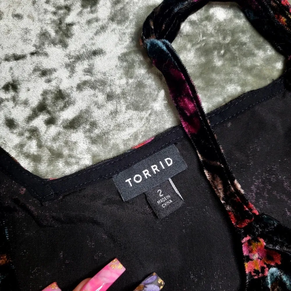 Torrid Floral Velvet Swing Cami - Image 6