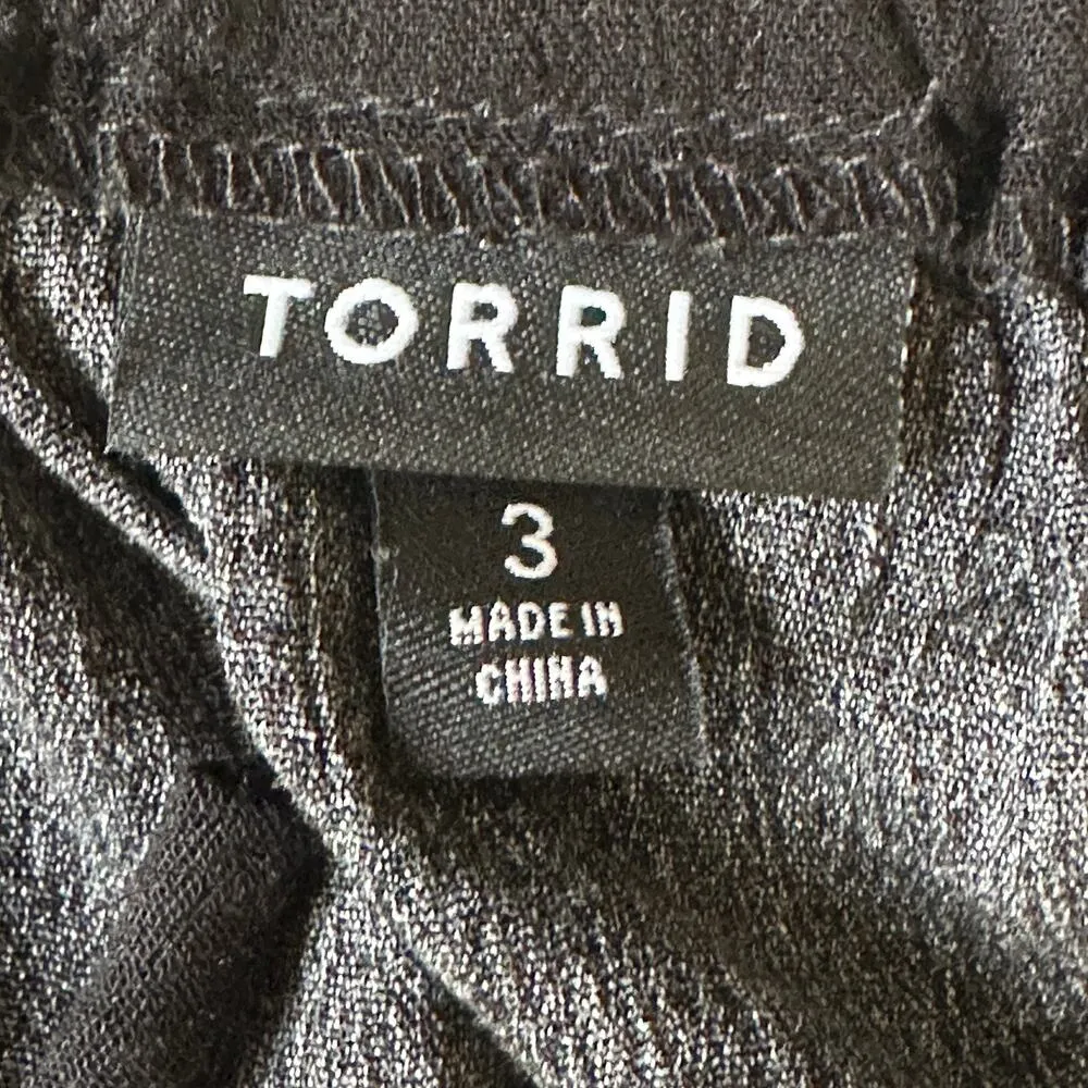 NWT Torrid Maxi Gauze Set Top Womens 3X Black Floral Off Shoulder Boho Whimsy - Image 8