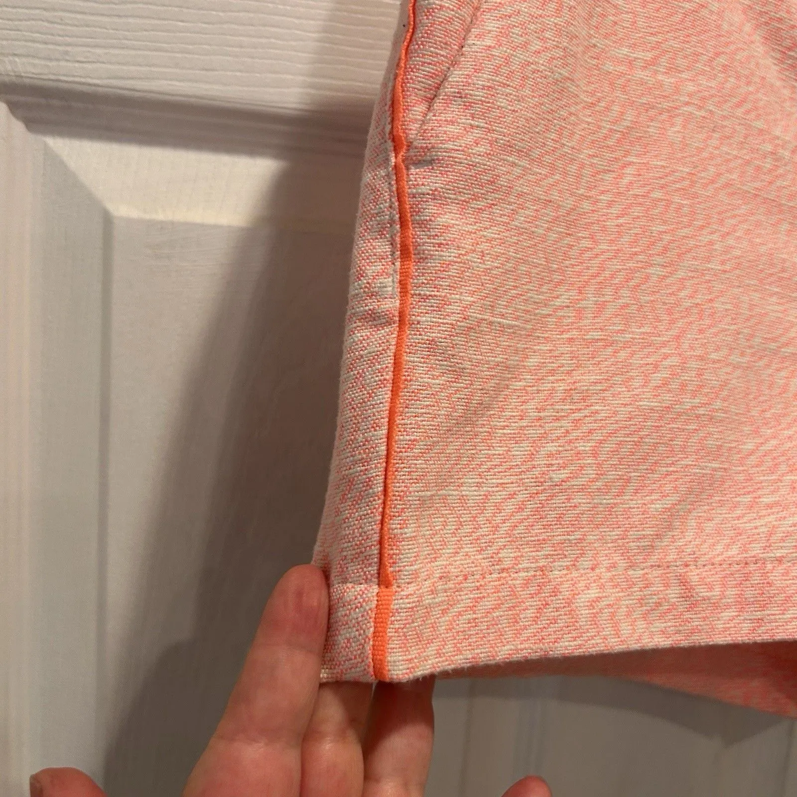 Merona Orange Neon Shorts Women’s Size‎ 8 Jogger Stripe Pockets - Image 2