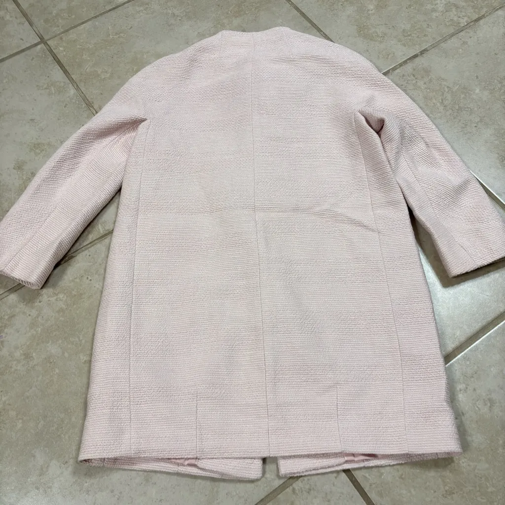 Kate Spade New York Dorothy Bow Front Tweed Coat Size S PINK 100% cotton - Image 2