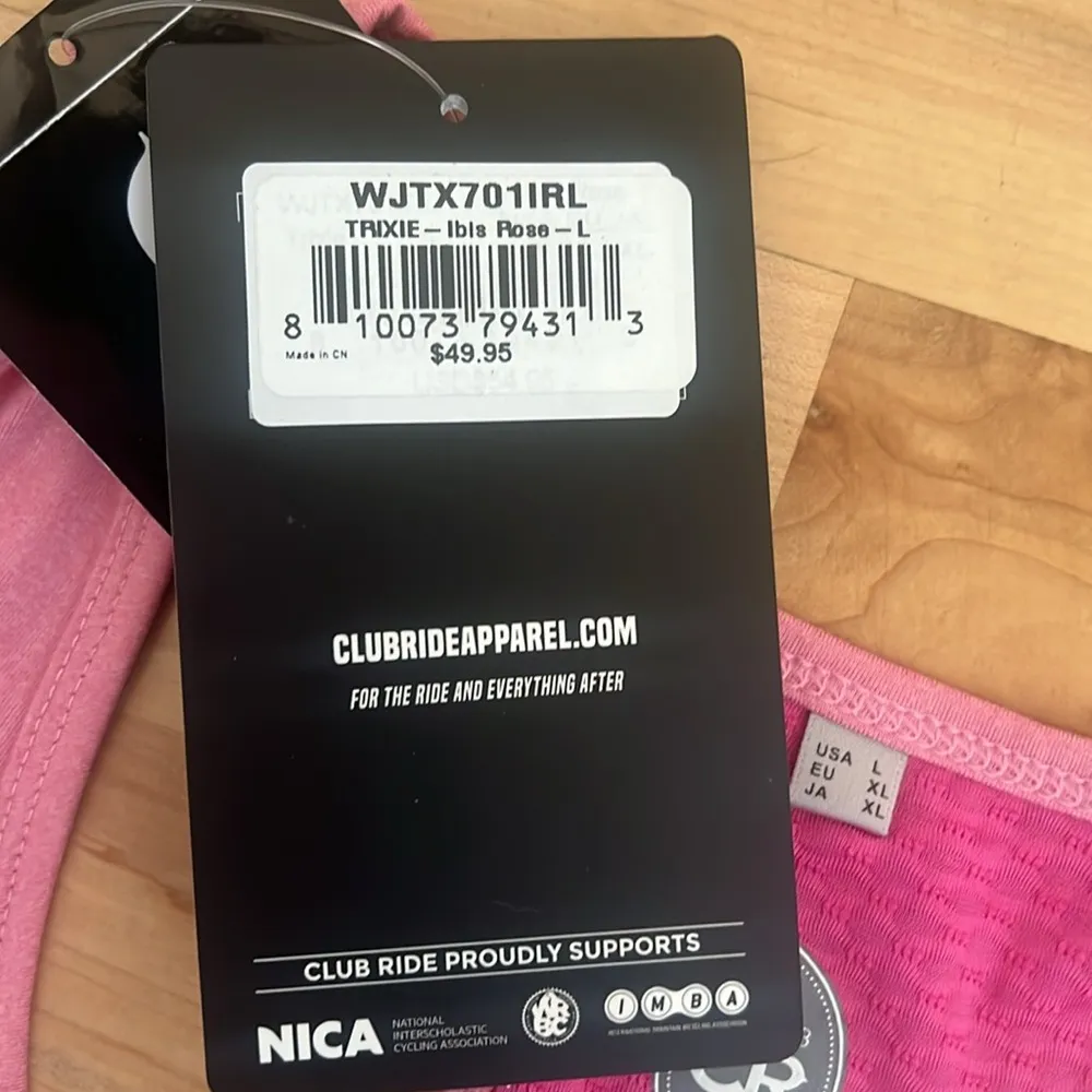 Club Ride Trixie Ibis Rose Sleeveless Women's Jersey Tank Top Large NWT Pink - Image 8