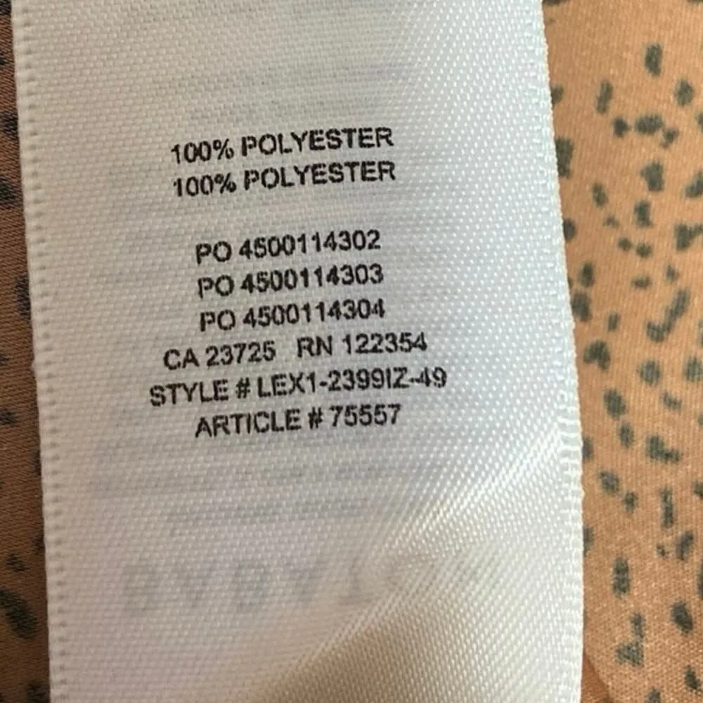 Aritzia Babaton Animal Print Silk Satin V Neck Sleeveless Camisole Tank Top XS - Image 4