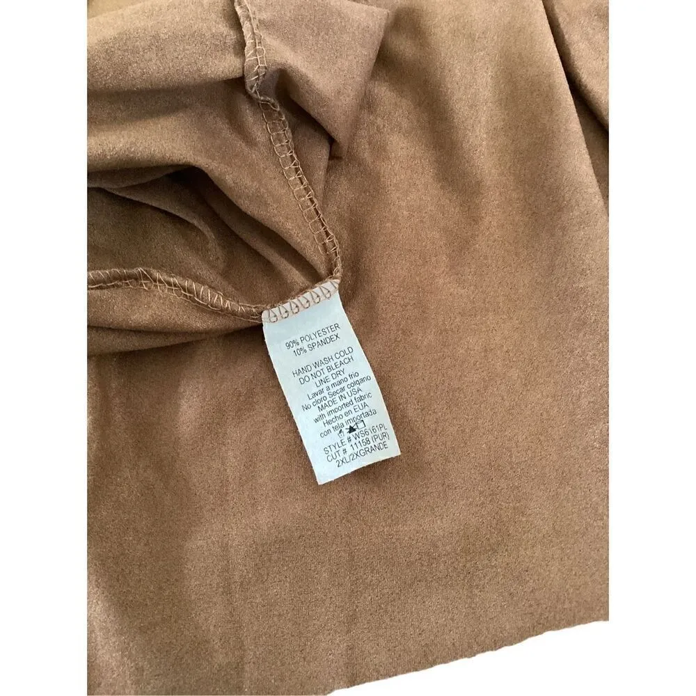 GeeGee Faux Leather Boho Skirt Bohemian Hippie Brown Size M - Image 6