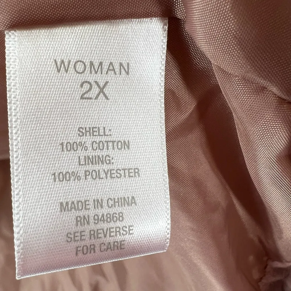 Westport 1962 Anthropologie dusty pink rose 2X velvet moto jacket plus casual - Image 8