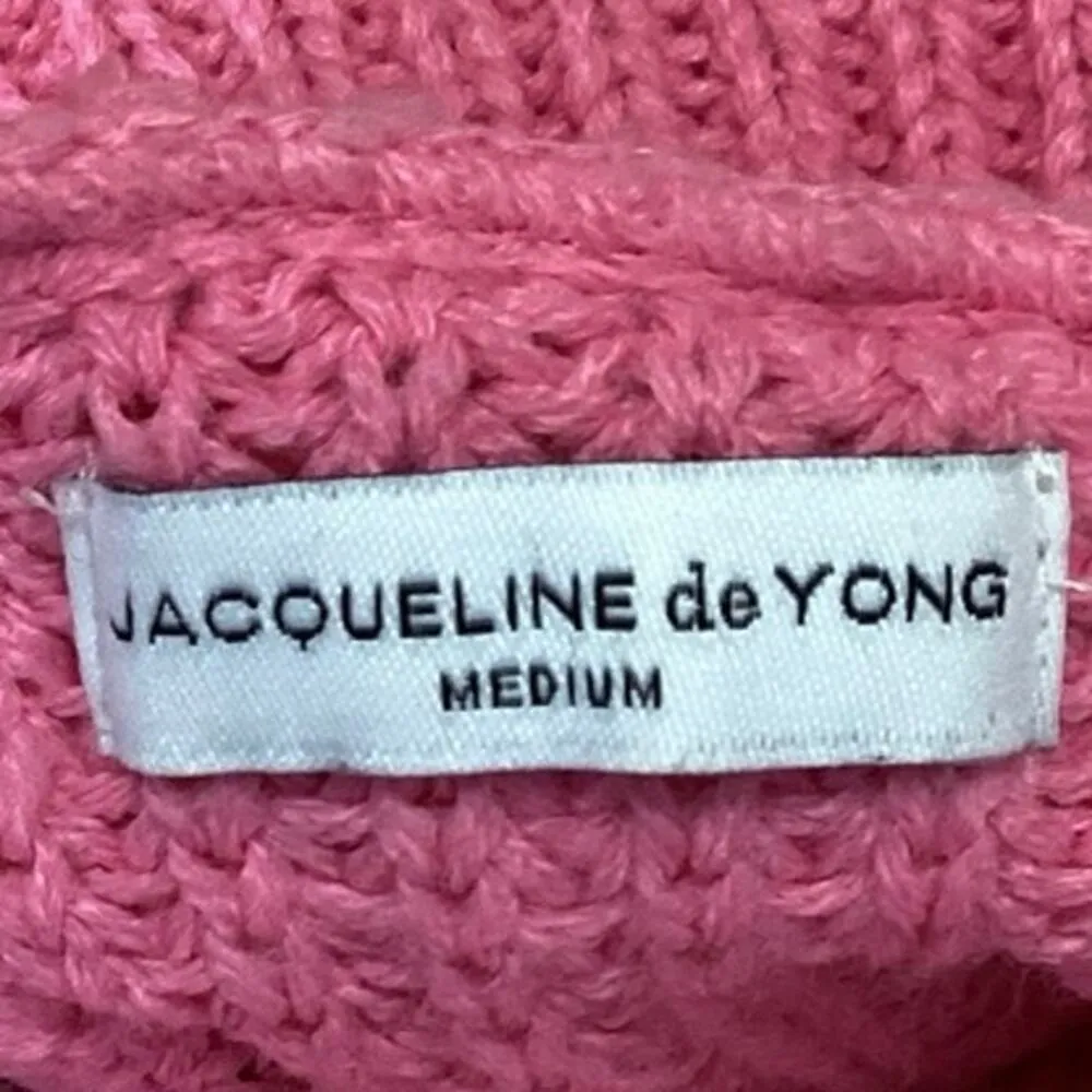 Jacqueline de YONG Women's Pink Turtle Neck Long Sleeve Pullover Sweater Top M Size M - Image 3