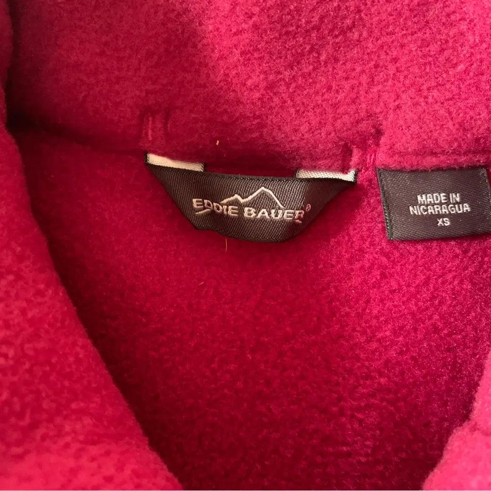 Eddie Bauer  Burgundy Fleece Vest - Image 5