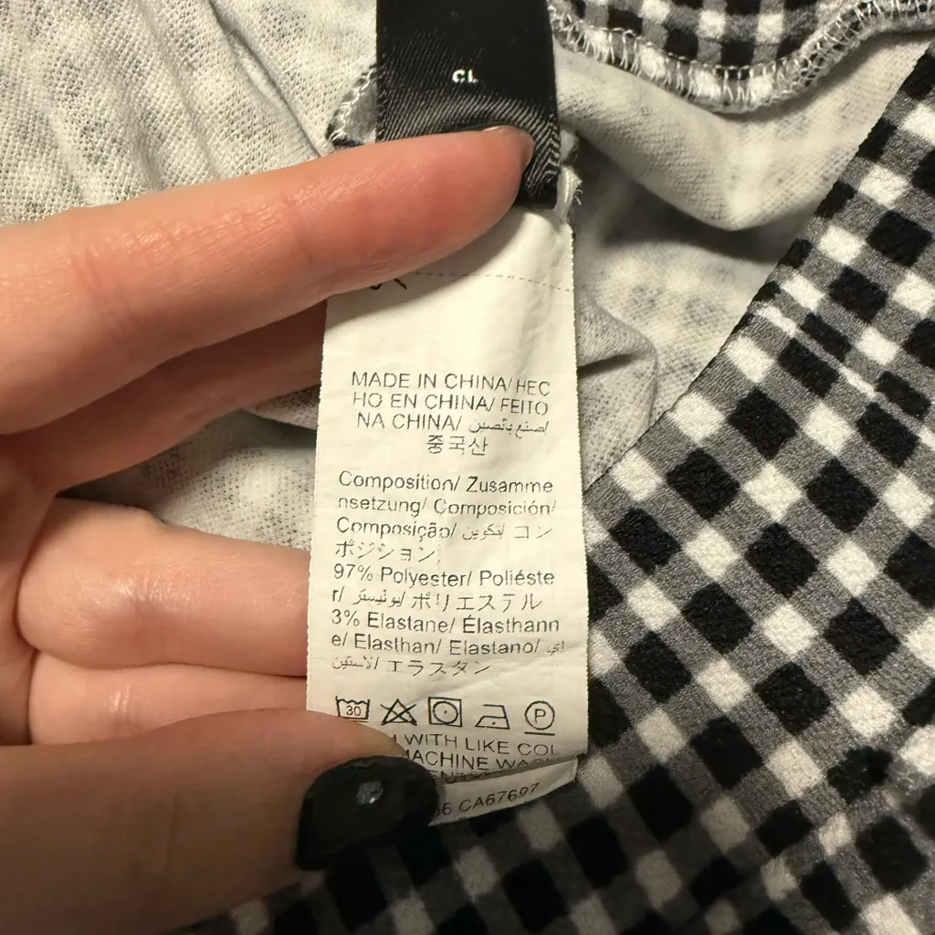 Shein x Emery Rose Gingham Pants Black - Image 5