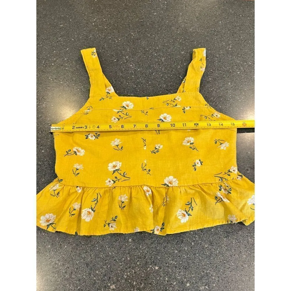 L.A. Hearts Yellow Daisy Print Top Size Medium - Image 2