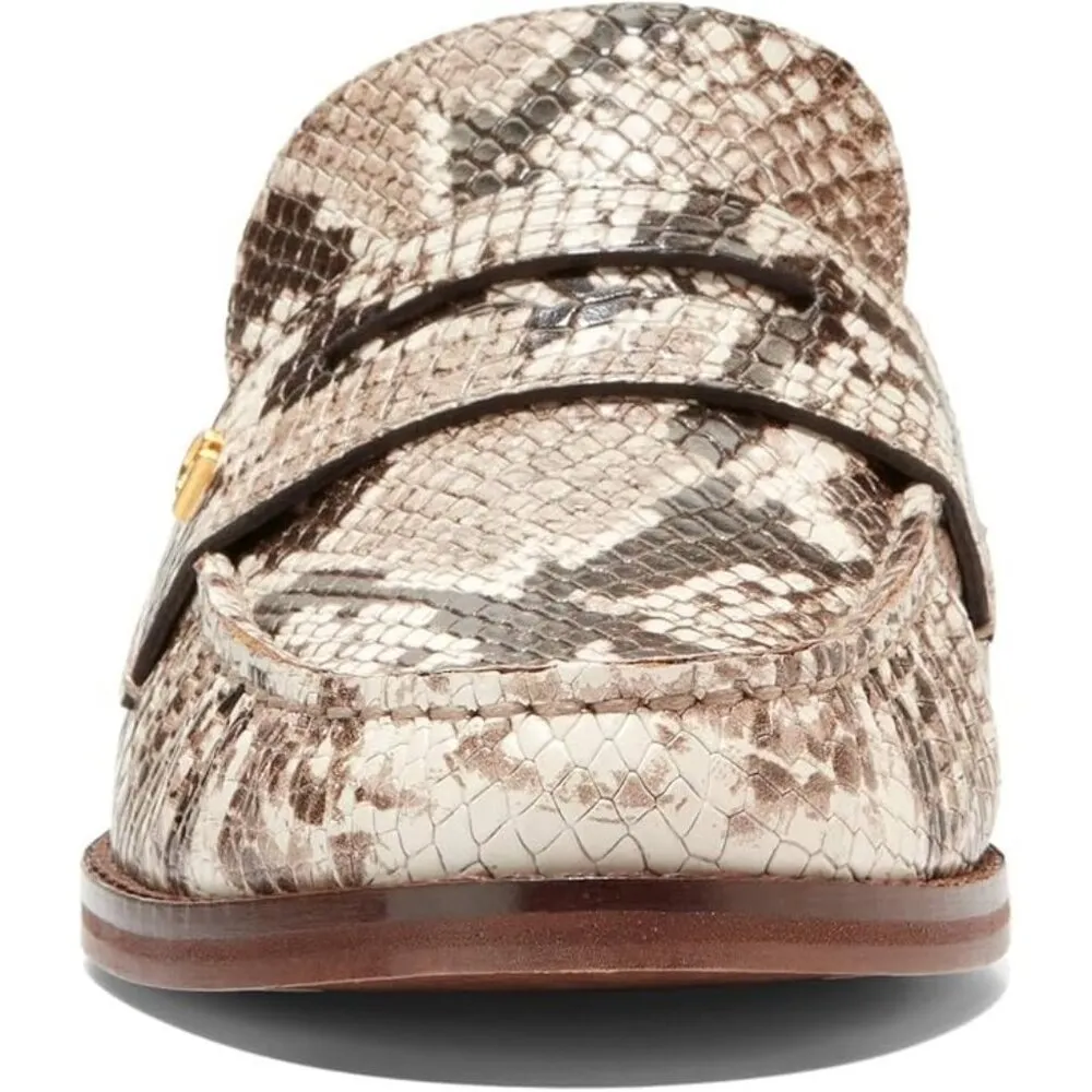 NEW COLE HAAN Lux Pinch Penny Snakeskin Embossed Leather Mules W29914 Size 6.5 - Image 7