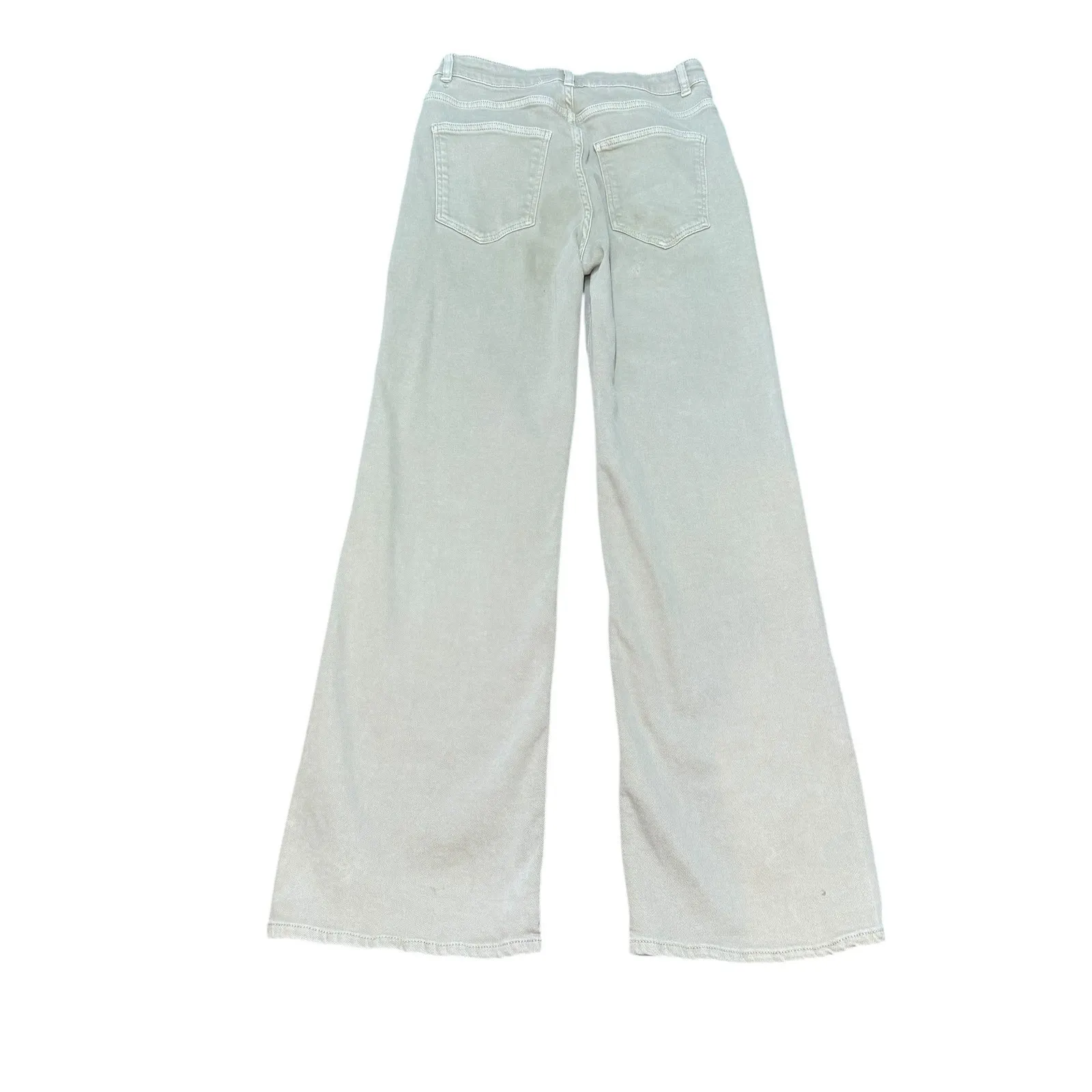 Jimmy Key Wide Leg Pants Size 8 Khaki Trousers‎ High Rise Casual Everyday Style Tan - Image 5