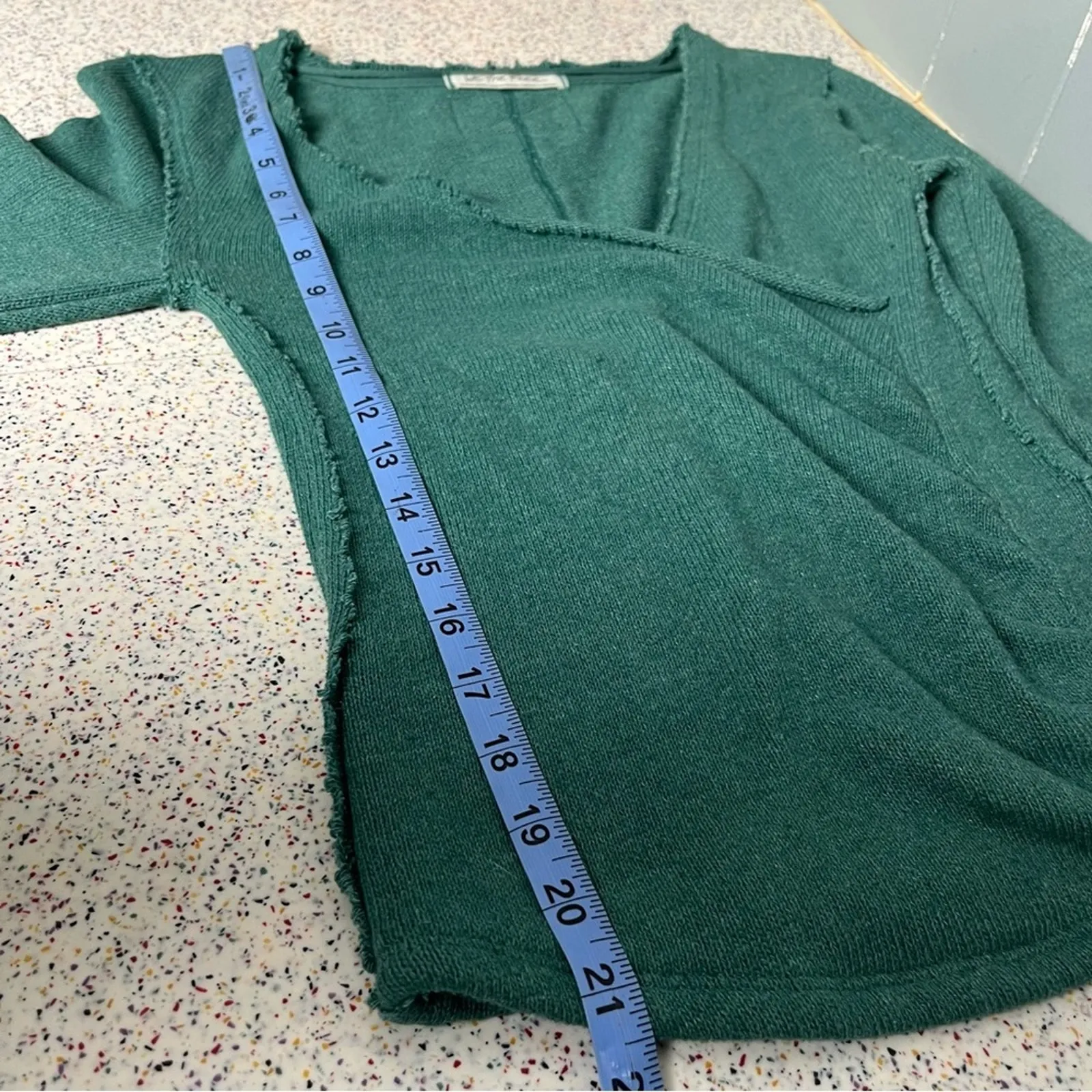 We The Free Like A Boss Long Sleeve Ruched Sweater Everglades Women's Size XS - Image 7