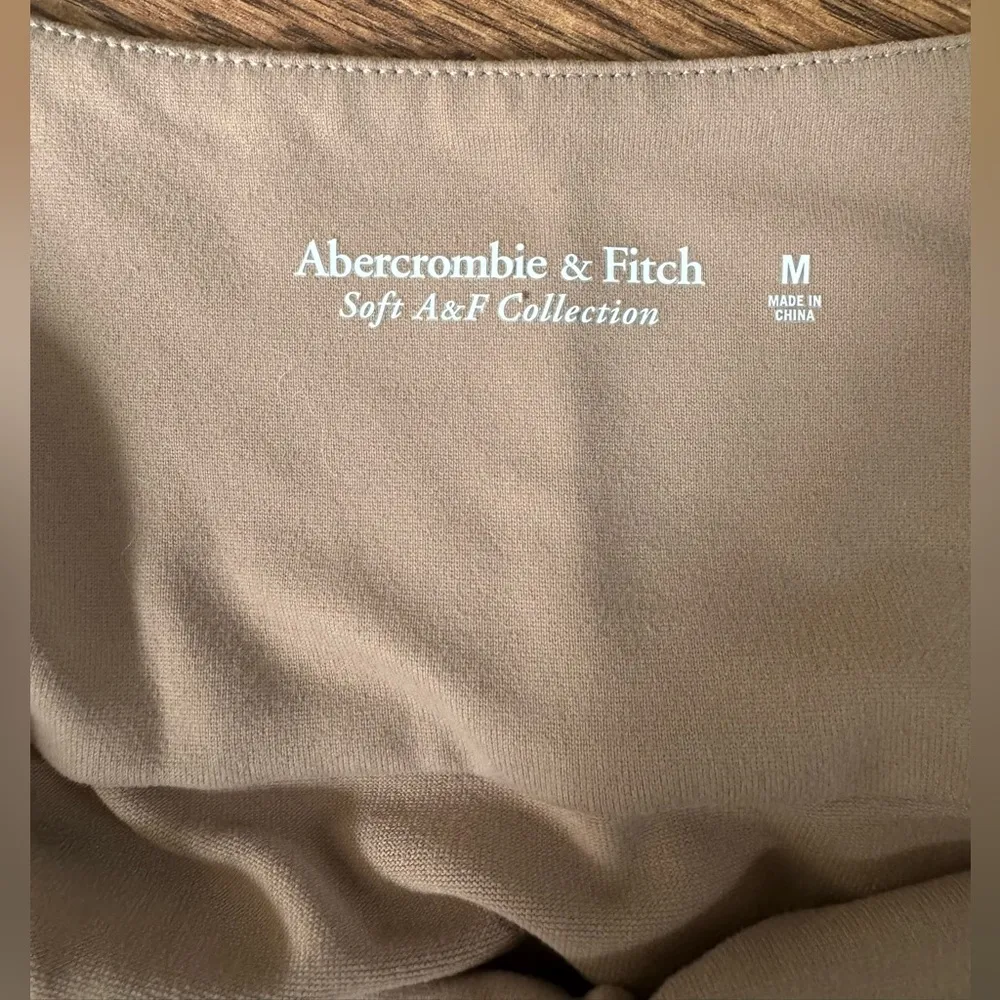 Abercrombie & Fitch Tan Sleeveless Double Lined Corset  Bodysuit - Image 4