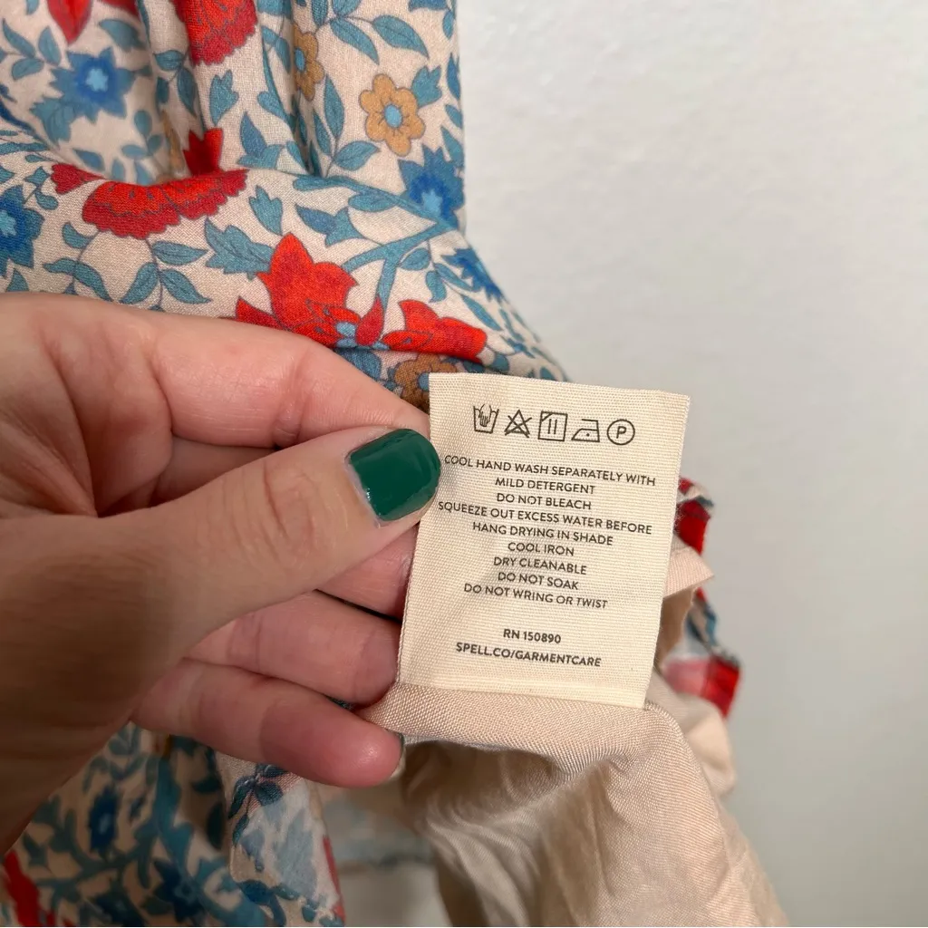 Spell Village Ruffle Mini Dress in Sky medium - Image 14